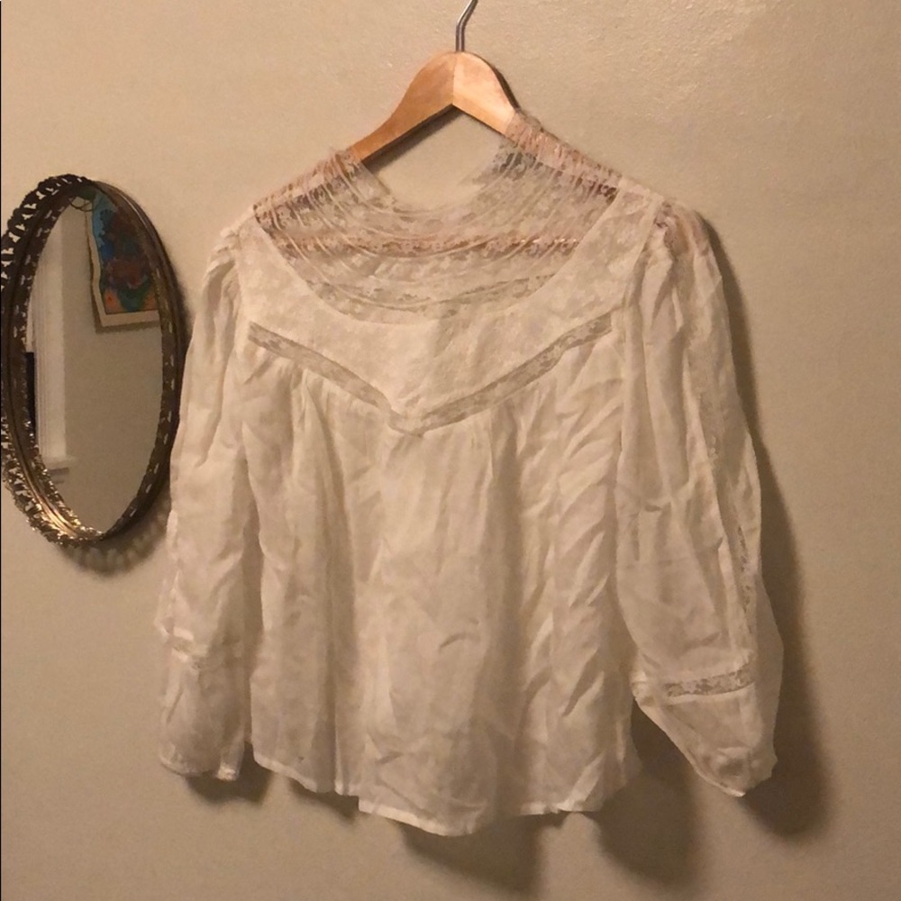 White lace urban outfitters top
